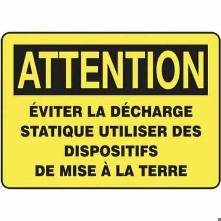 ACCUFORM BILINGUAL FRENCH SIGN  ELECTRICAL FRMELC637VP FRMELC637VP
